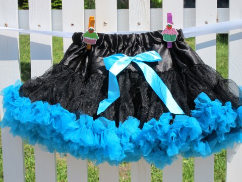 Petti skirt black/turquise 3-5 r